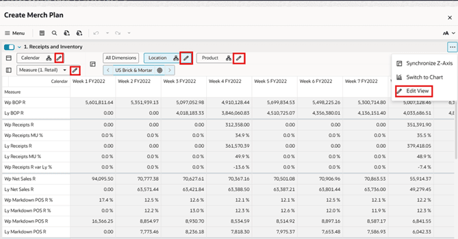 Launching Edit View from the Detach View