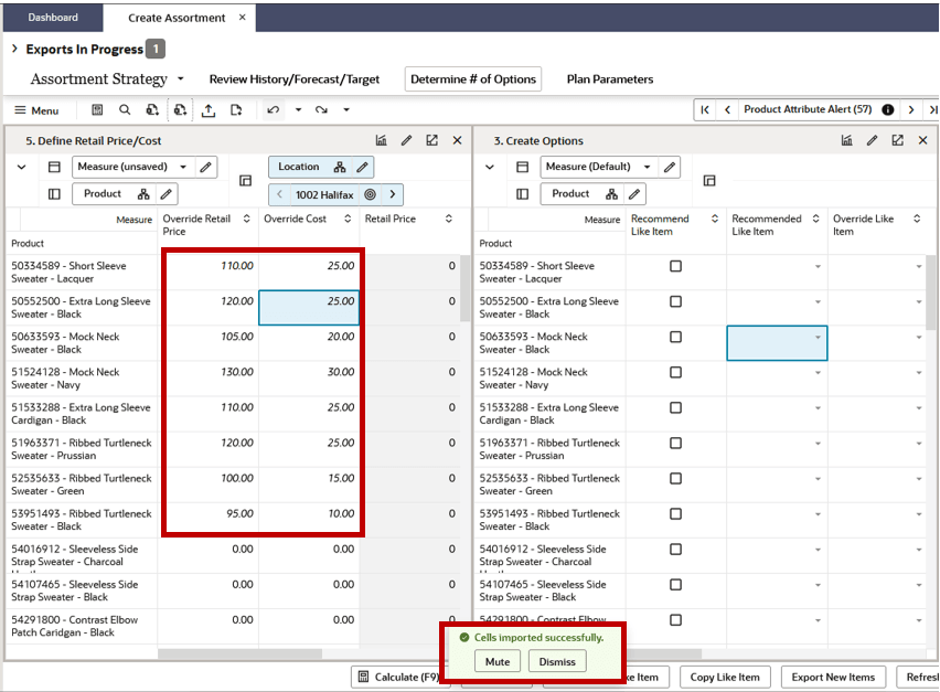 Import Data in Edited Mode