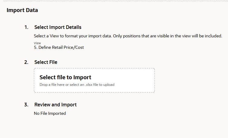Select File to Import