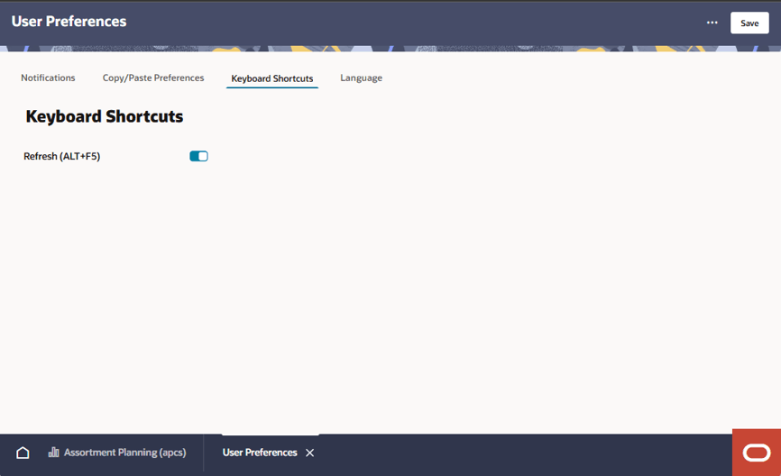 Keyboard Shortcut Preference