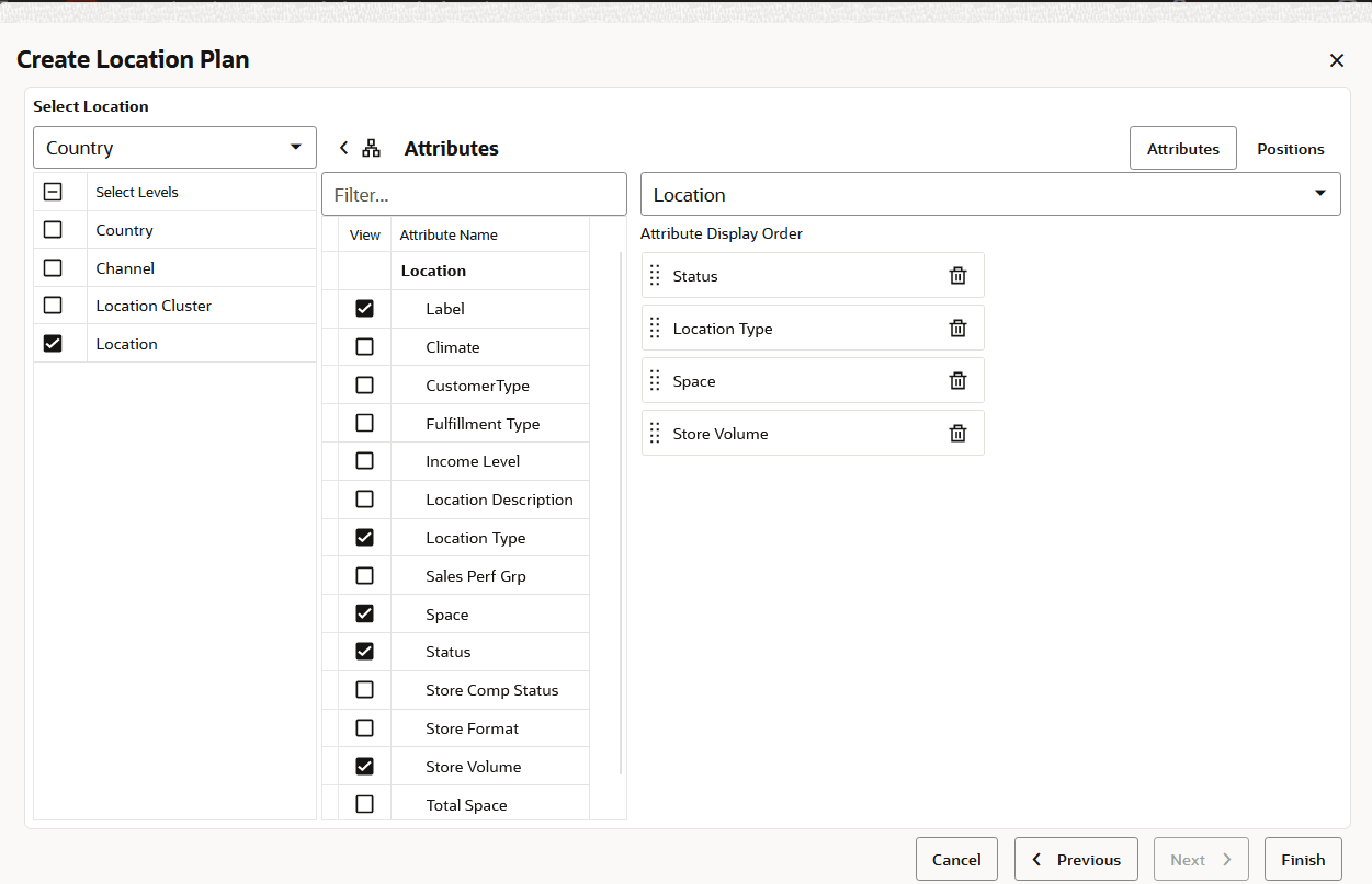 Select Attributes to Display