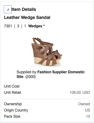 Item Details Report