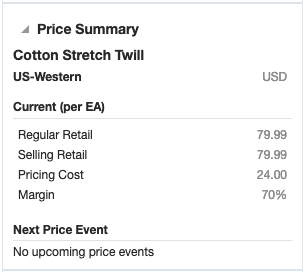 Price Summary Report
