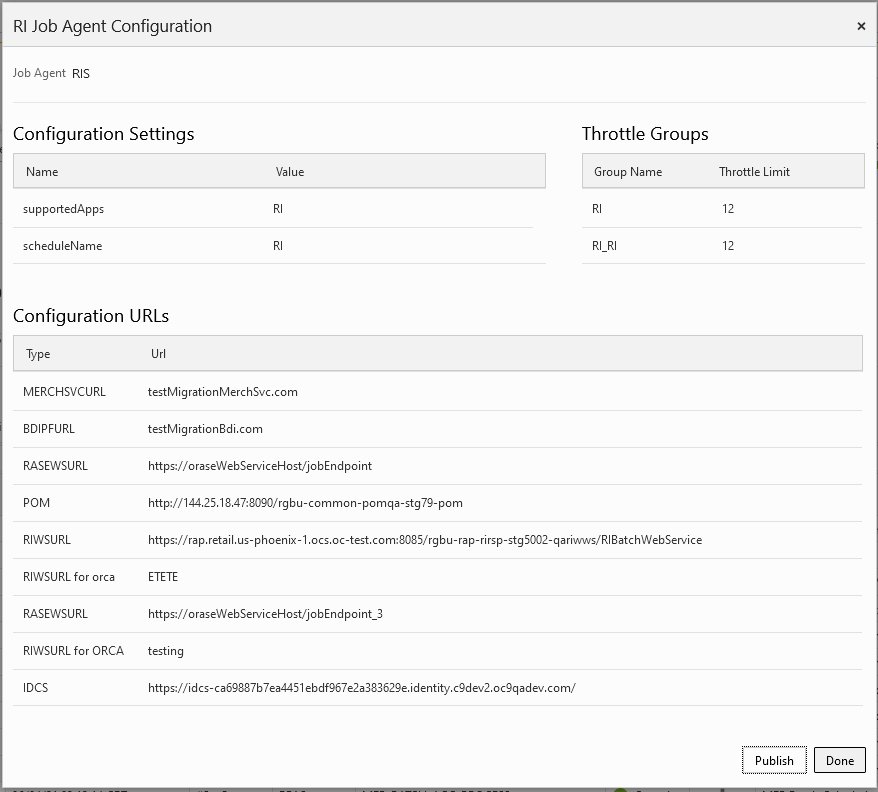 Job Agent Configuration Window