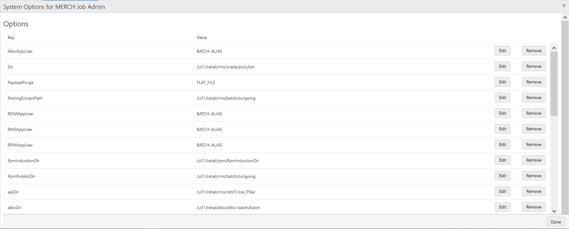 Edit System Options