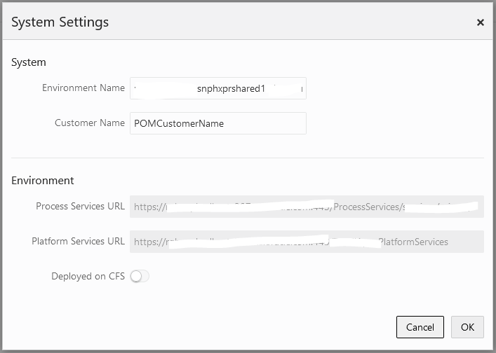 Edit System Settings Window