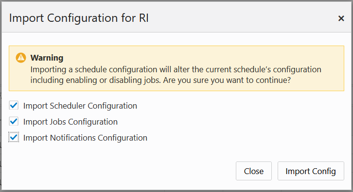 Import Configuration