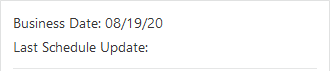 Last Schedule Update Information