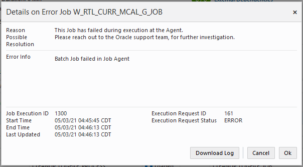 Job Status Details Window