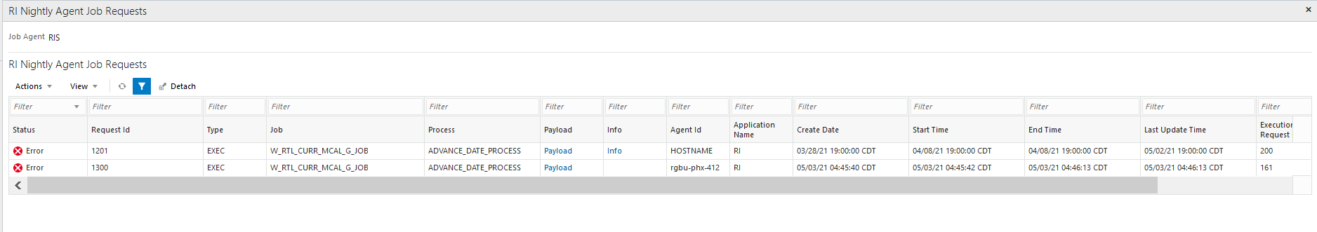 Agent Job Requests Window Agent Job Requests Window
