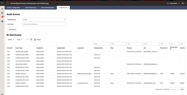 Audit Events Audit Events