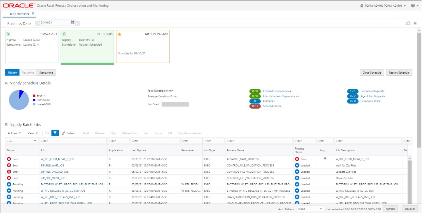 Batch Monitoring Screen Batch Monitoring Screen