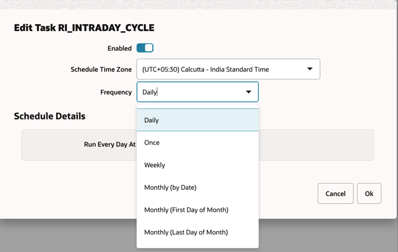 Edit Scheduler Task Window Edit Scheduler Task Window