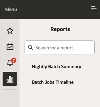 Reports Menu Reports Menu