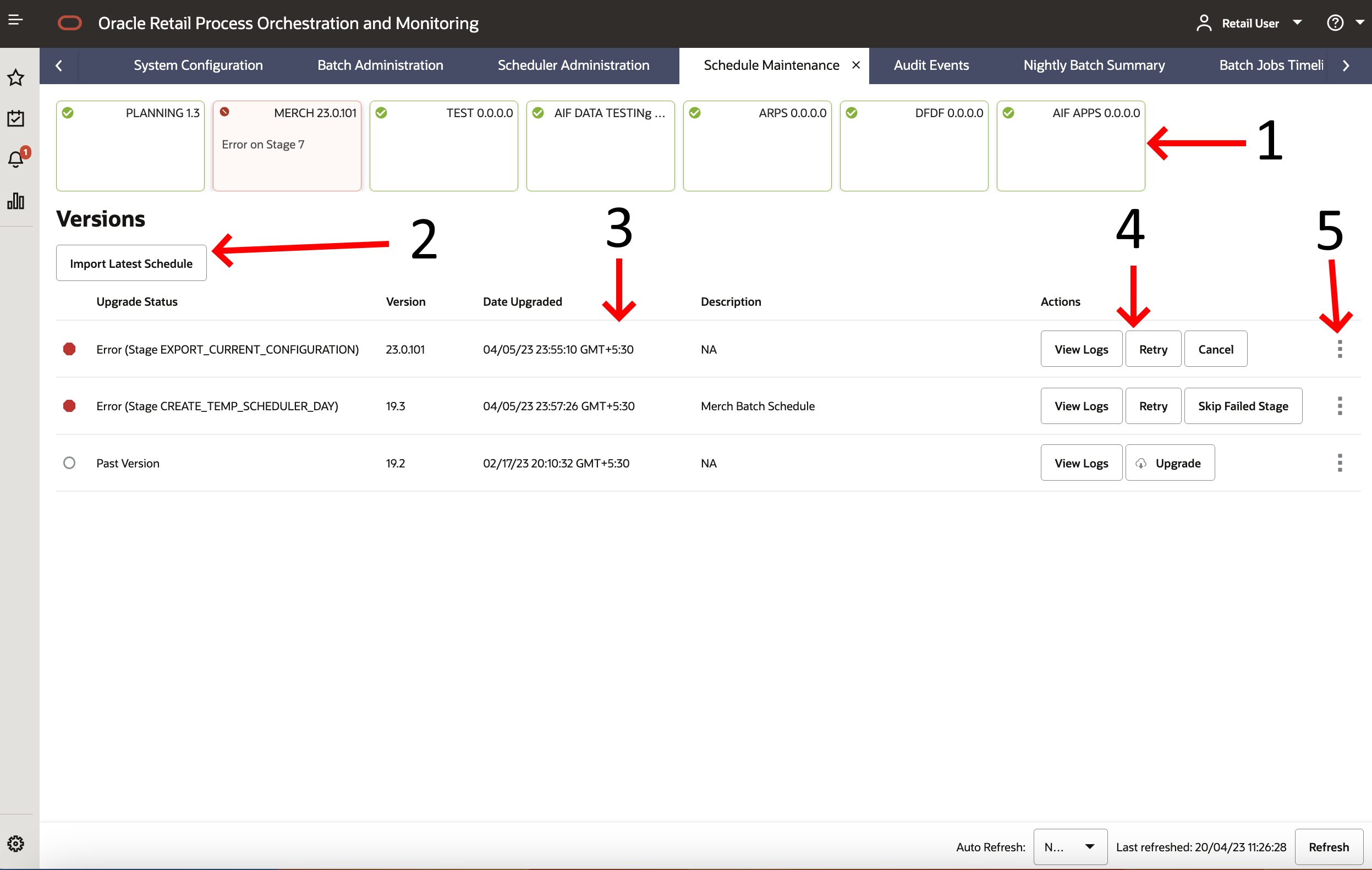 Schedule Maintenance Tab Schedule Maintenance Tab