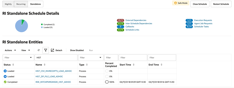 Standalone Schedule Details Screen Standalone Schedule Details Screen