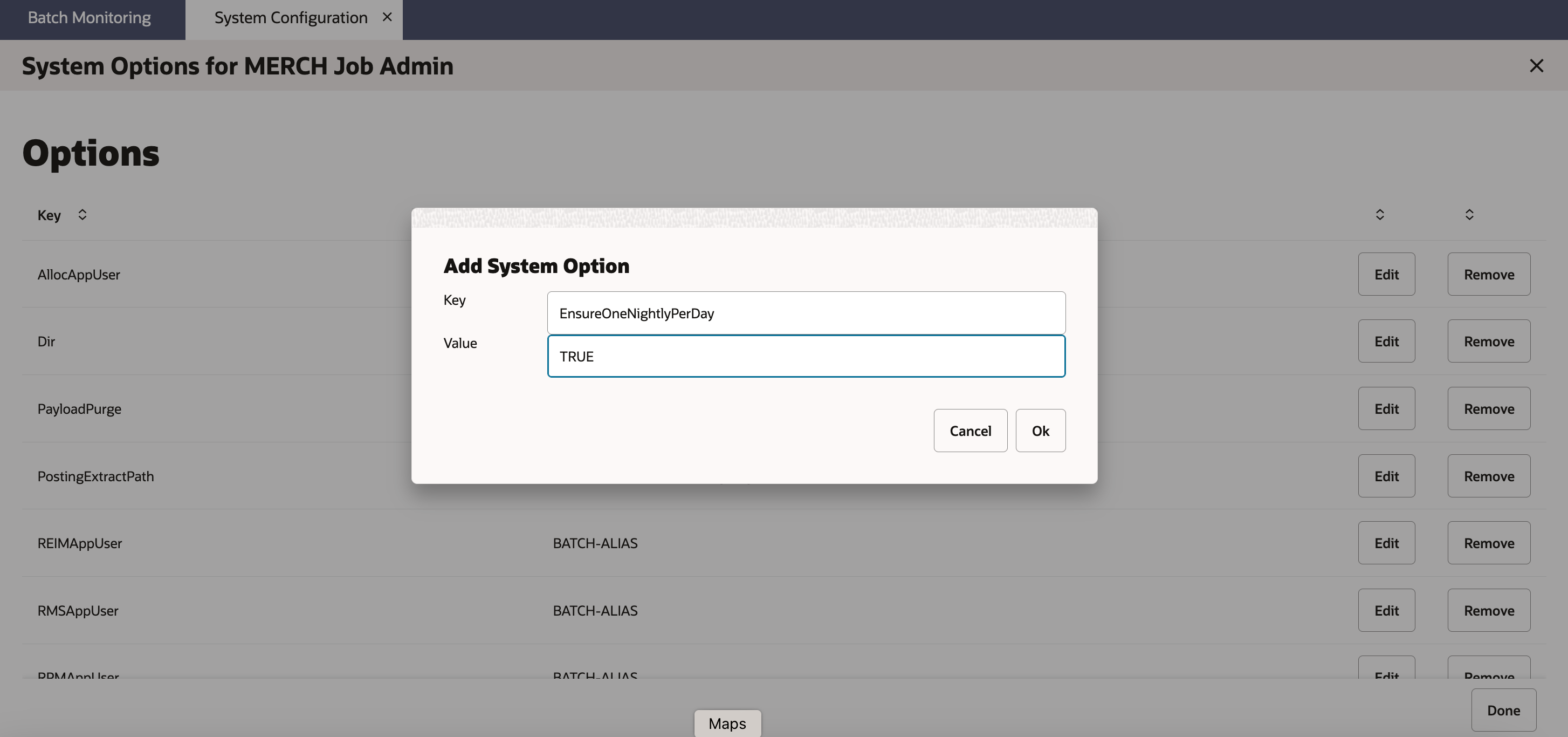 Add System Option Add System Option