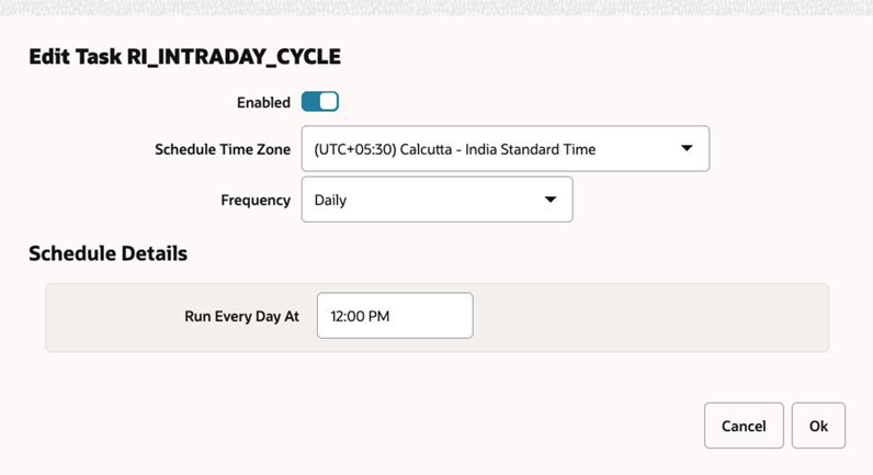 Edit Recurring Scheduler Task