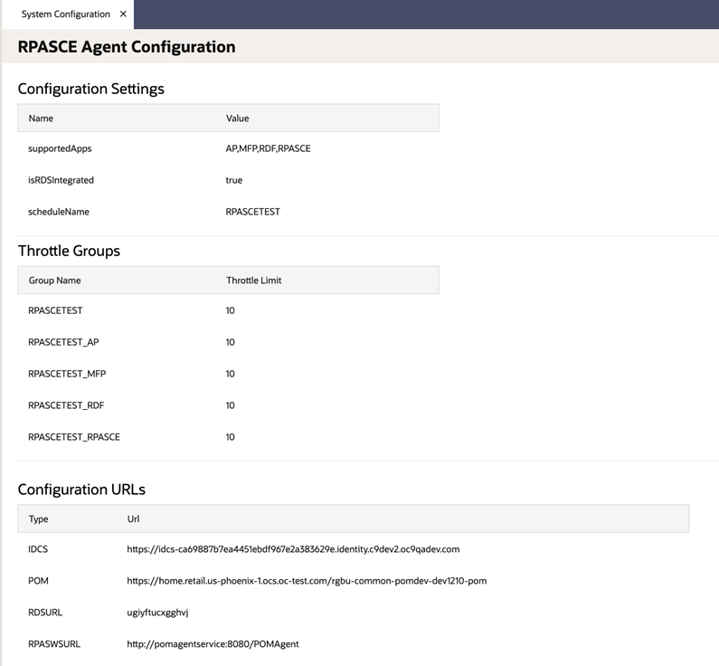 Job Agent Configuration Window