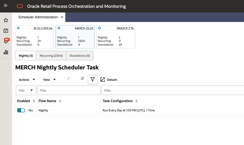 Nightly Scheduler Task Administration