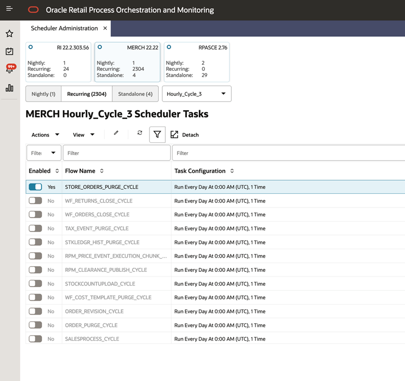 Recurring Scheduler Tasks Administration