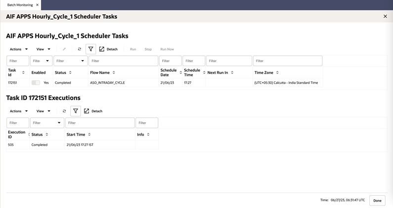 Recurring Scheduler Tasks Window