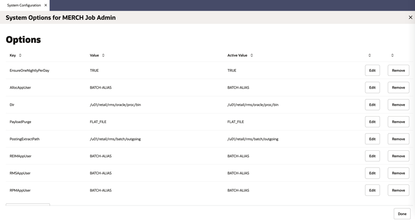 Edit System Options