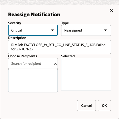 Reassign Notification