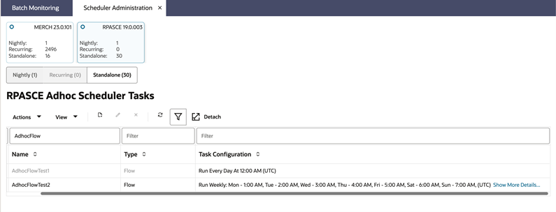 Standalone Scheduler Tasks Administration