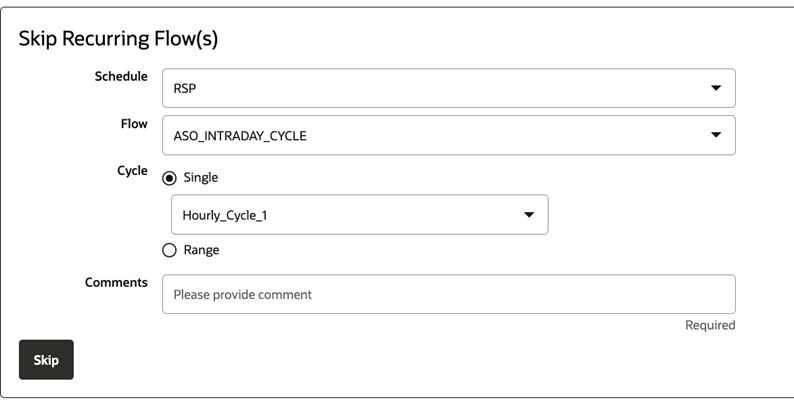 Skip a Single Hourly Cycle Skip a Single Hourly Cycle