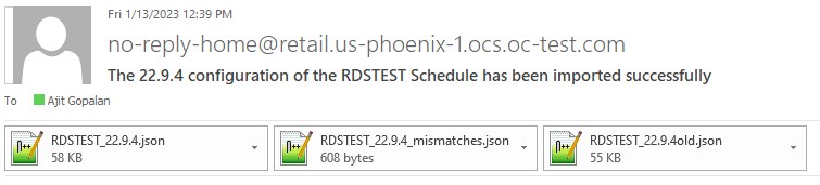 Example Schedule Config Import Summary Email Example Schedule Config Import Summary Email
