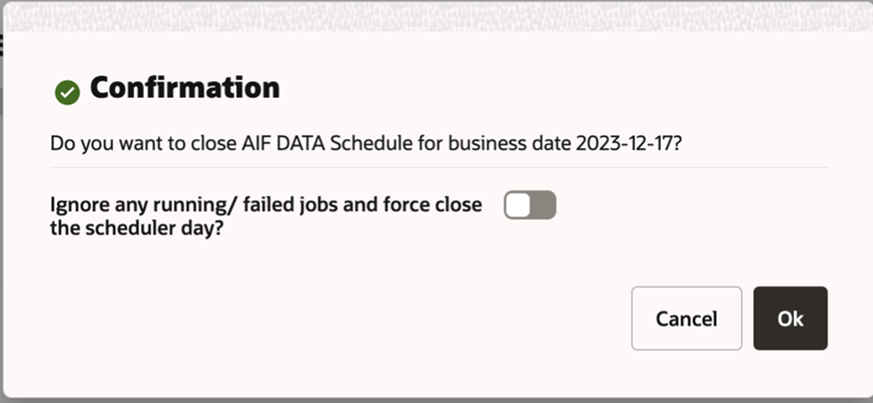 Ignore Close Schedule Validation Window