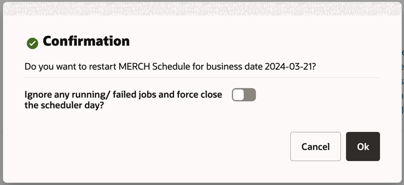 Ignore Restart Schedule Validation Window
