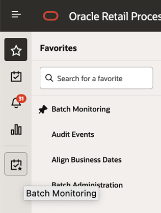 Pinned Favorite in Navigation Bar