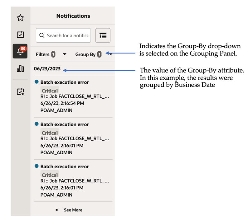 Results Panel - Grouped View