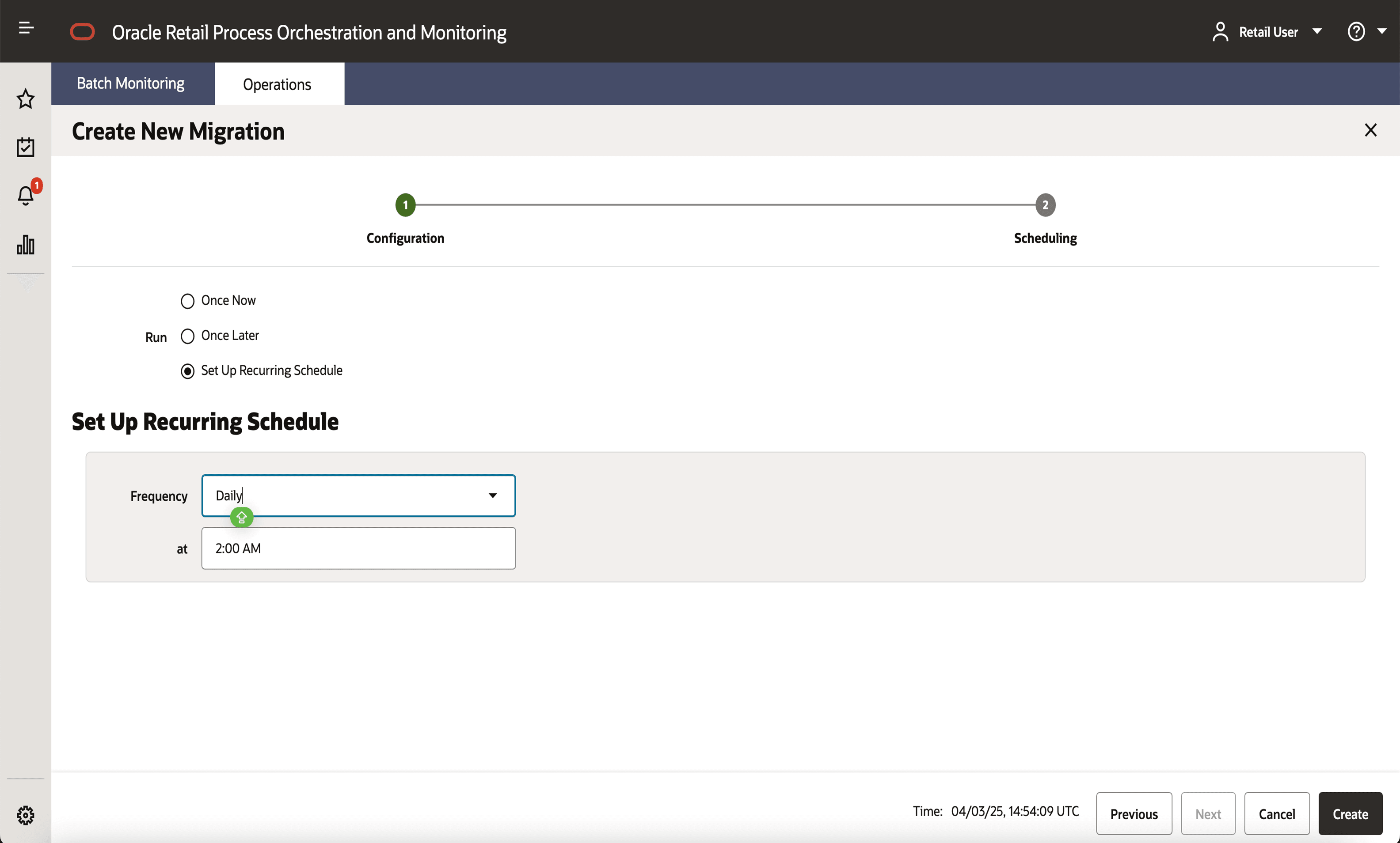 Create New Migration – Scheduling – Recurring - Daily Create New Migration – Scheduling – Recurring - Daily