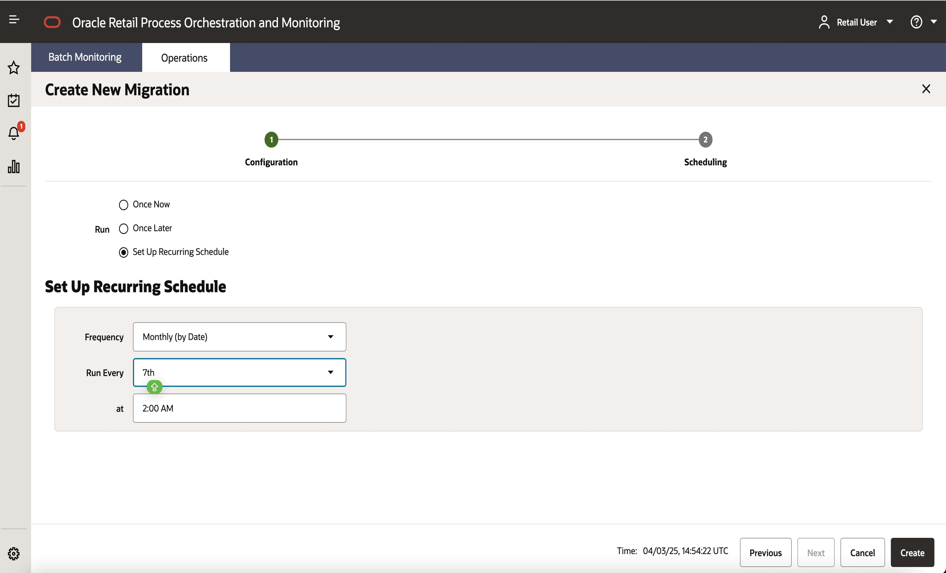 Create New Migration – Scheduling – Recurring – Monthly (by Date) Create New Migration – Scheduling – Recurring – Monthly (by Date)