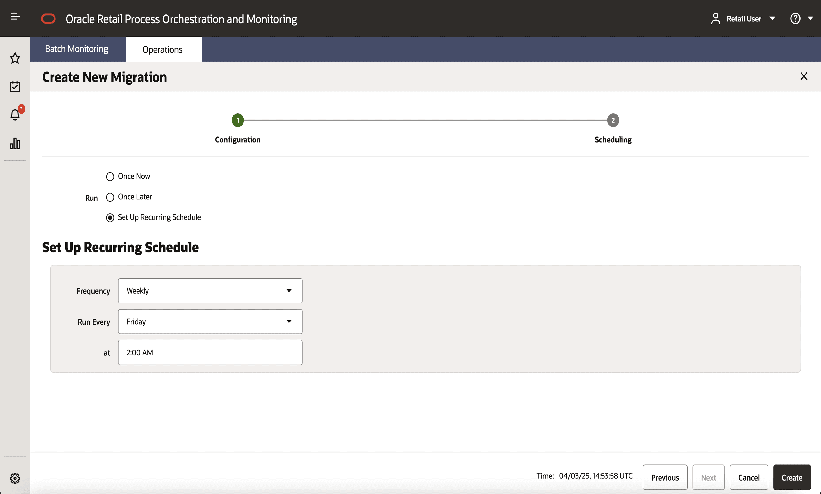 Create New Migration – Scheduling – Recurring - Weekly Create New Migration – Scheduling – Recurring - Weekly