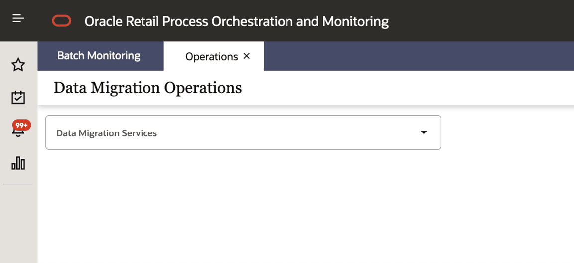 Landing Page for Data Migration Operations Landing Page for Data Migration Operations