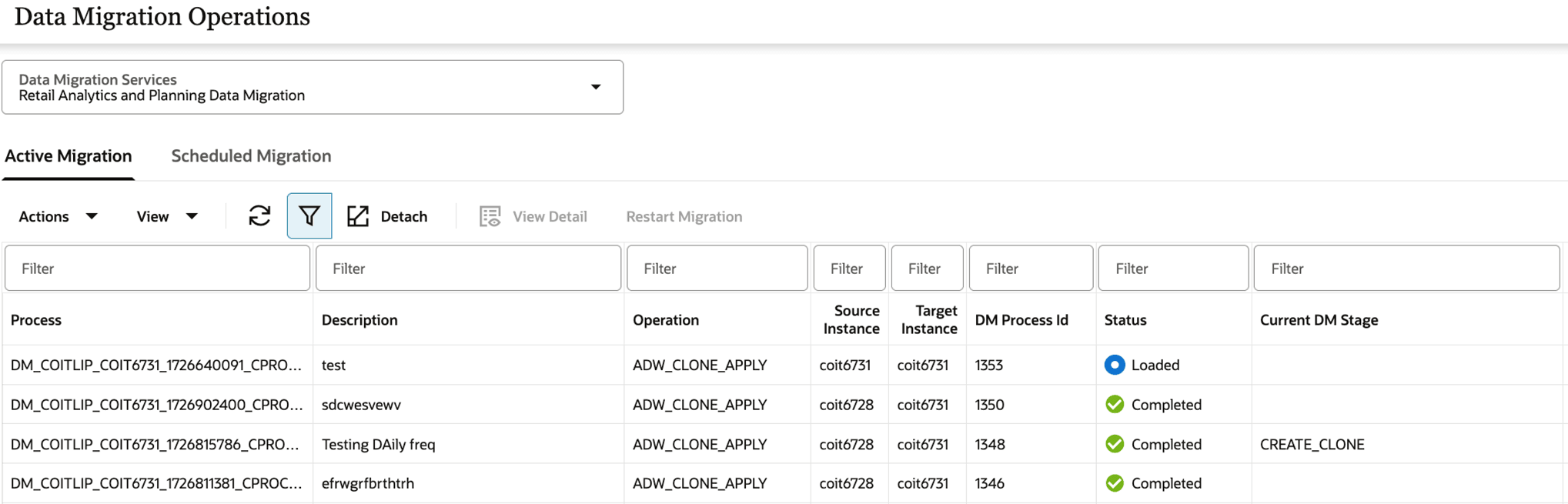 Detail of Data Migration Process After Restart - Loaded Status Detail of Data Migration Process After Restart - Loaded Status
