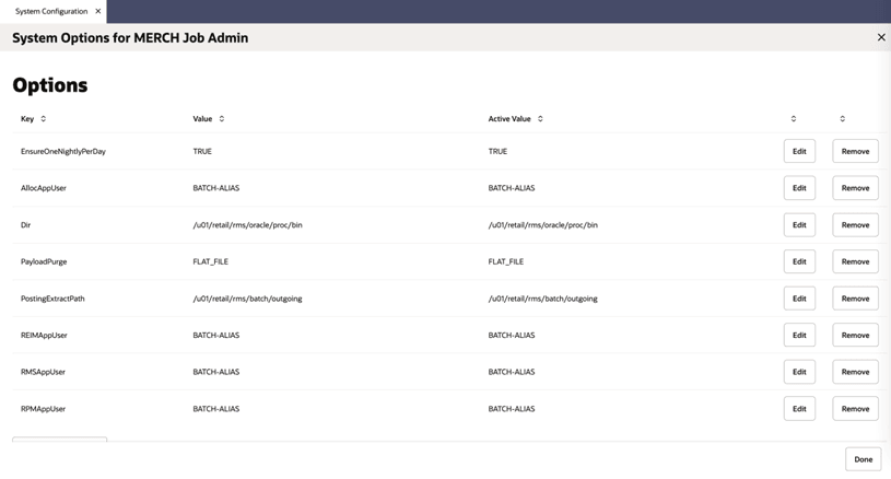 Edit System Options