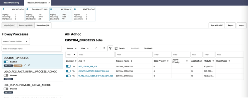 Enable the Custom Process Enable the Custom Process