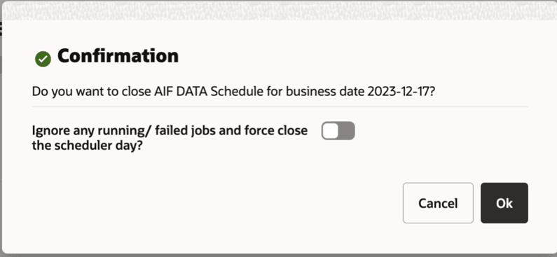 Ignore Close Schedule Validation Window