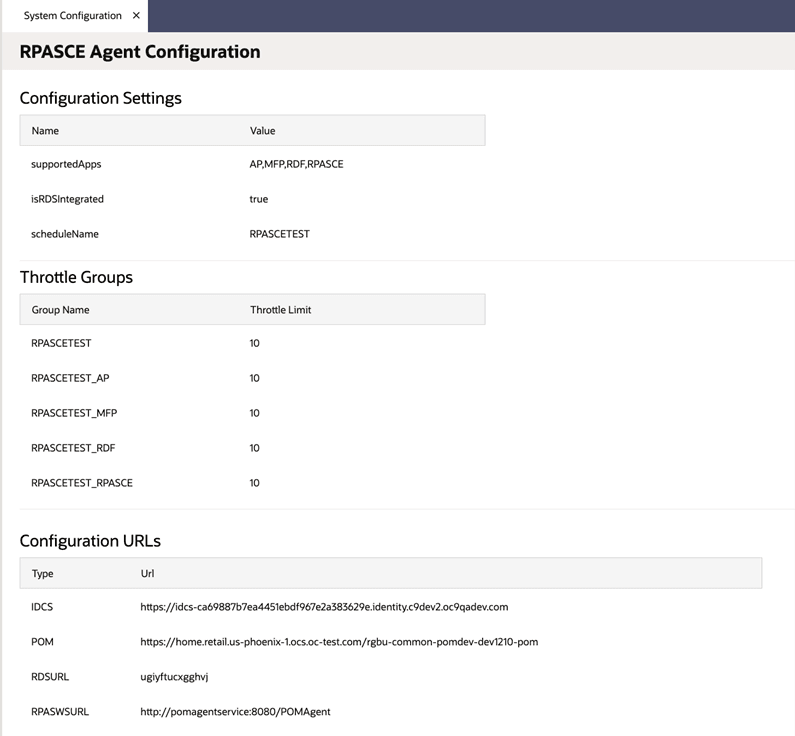 Job Agent Configuration Window Job Agent Configuration Window