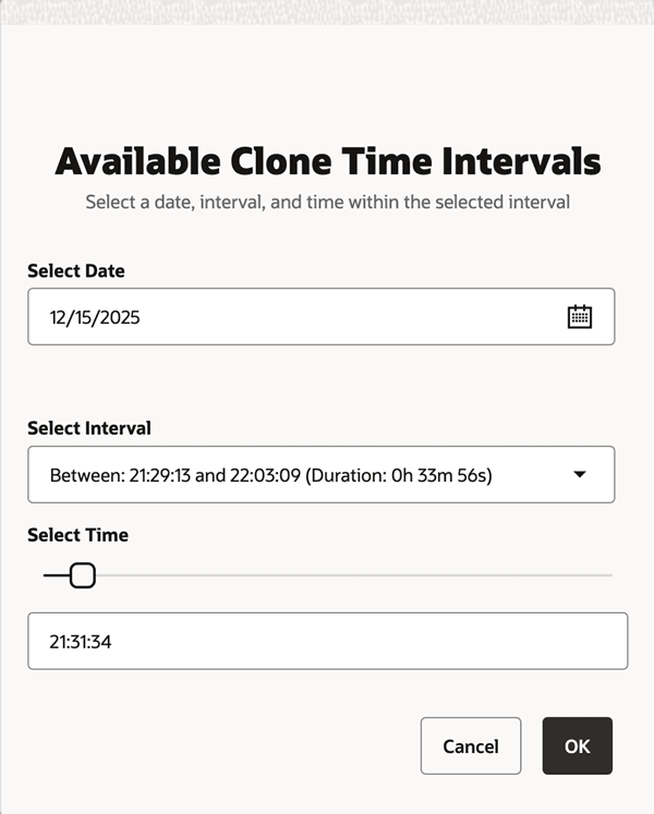 Migration Configuration -Available Interval