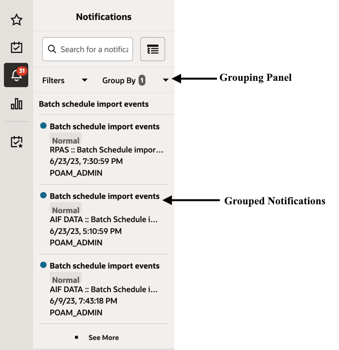 Notifications Sidebar — Toggle View Clicked Notifications Sidebar — Toggle View Clicked