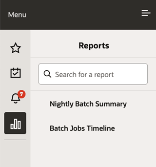 Reports Menu Reports Menu
