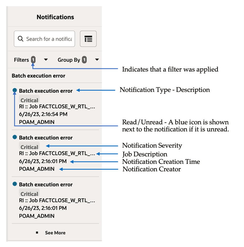 Results Panel - List View Results Panel - List View