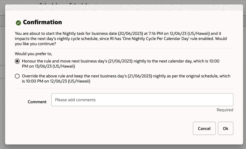The scheduled time in the given time zone has not passed the current date The scheduled time in the given time zone has not passed the current date