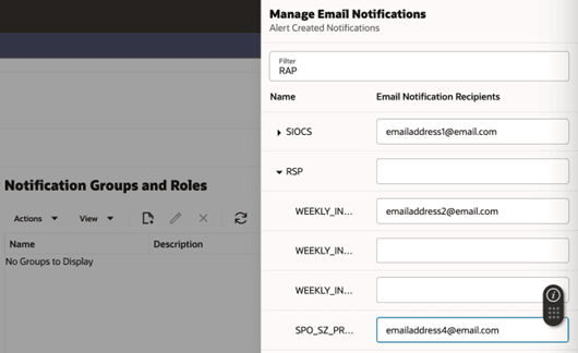 Manage Email Notifications